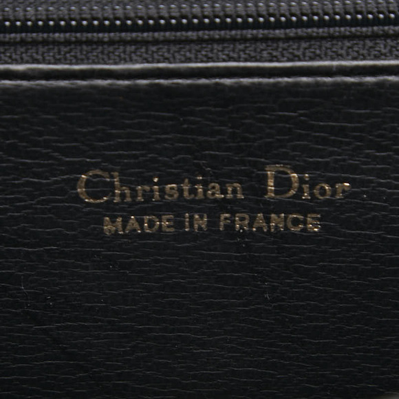 Dior logo shoulder bag black leather - Picture 9 of 9